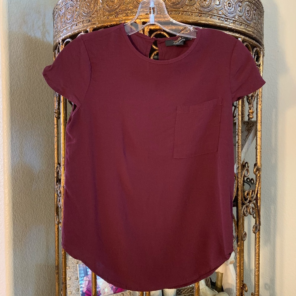 Forever 21 Plain Burgundy Blouse